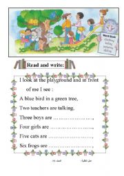 English Worksheet: playground