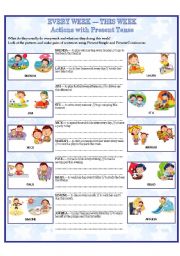 English Worksheet: EVERY WEEK --- THIS WEEK