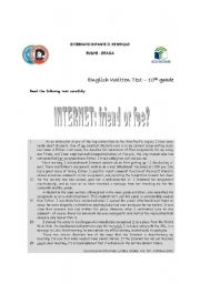 English Worksheet: 3 different tests for the 10th grade