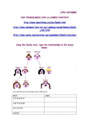 English worksheet: FAMILY