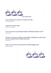 English worksheet: tea quotes