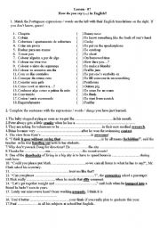 English Worksheet: How do you say?