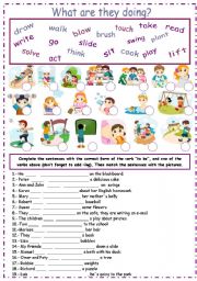 English Worksheet: Present Continuous