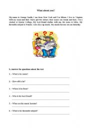 English Worksheet: Wh - Questions