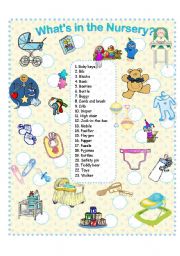 English Worksheet: Whats in the Nursery?