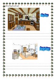 English Worksheet: rooms in a house