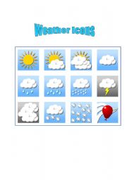 English Worksheet: Weather Icons