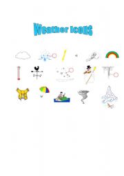 English worksheet: Weather Icons