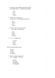 English Worksheet: Dialogue Completion