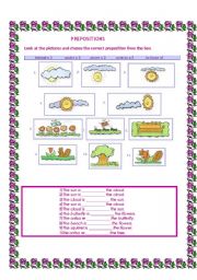 English Worksheet: prepositions