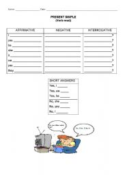 English Worksheet: present simple