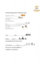 English worksheet: Halloween Songs