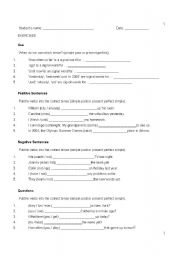 English Worksheet: Simple Past