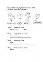 English worksheet: clothes