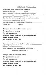 English worksheet: SONG - The Logical Song - Supertramp