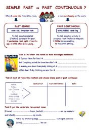 English Worksheet: Simple past or past continuous ?