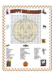  HALLOWEEN wordsearch