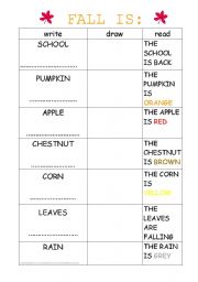 English worksheet: FALL IS...