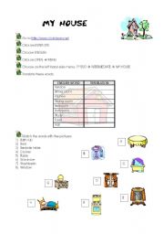 English Worksheet: House 1 - Rooms and Furniture