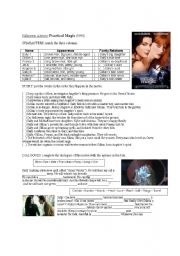 English Worksheet: Halloween Movie (2/3) - Practical Magic