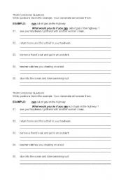 English Worksheet: Third Conditional Questions