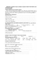 English worksheet: exam