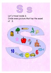 English Worksheet: The sound of the letter S