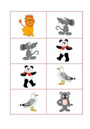 English worksheet: Animals dominos part1