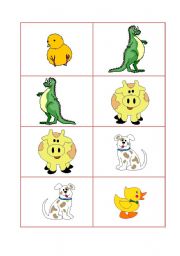 English worksheet: Animals Dominos part2