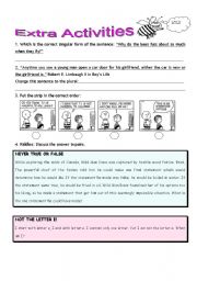 English Worksheet: Extra Exercises