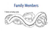 English Worksheet: Find the Family Members