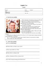 English Worksheet: Walt Disneys life