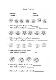 English Worksheet: Canadian coins (under $1)