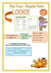 English Worksheet: Past Tense - Regular Verbs