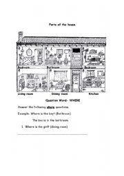 English Worksheet: Where-How many