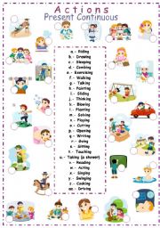 English Worksheet: -ing verbs