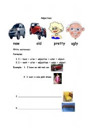 English worksheet: Adjectives