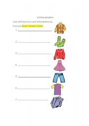 English worksheet: Cloth