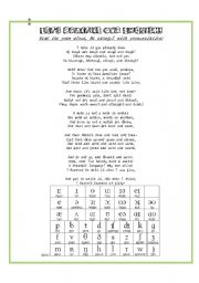 English Worksheet: English Pronunciation Poem