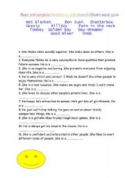 English Worksheet: Personality