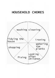 English worksheet: Household chores