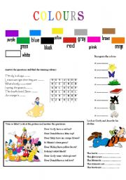 English Worksheet: COLOURS