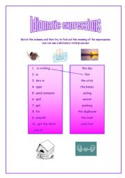 English Worksheet: Idiomatic expressions