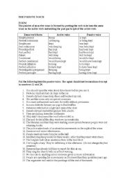 English Worksheet: Passive Voice exercises