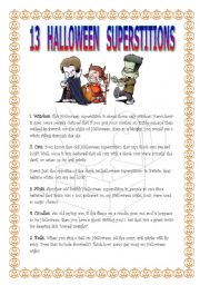 English Worksheet: 13 Halloween superstitions