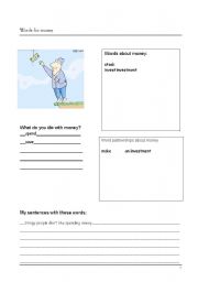 English Worksheet: All About Money