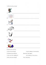 English Worksheet: Present Continuous