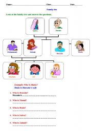 English Worksheet: Family Ties