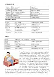 English Worksheet: TV guide