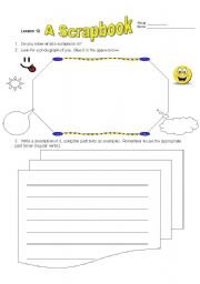 English Worksheet: a scrapbook